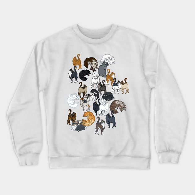 Crazy Cat Person All Over Print Crewneck Sweatshirt by RJKpoyp